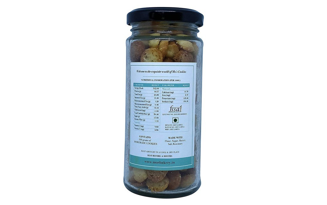 Mo's Rosemary Cookies    Glass Jar  100 grams
